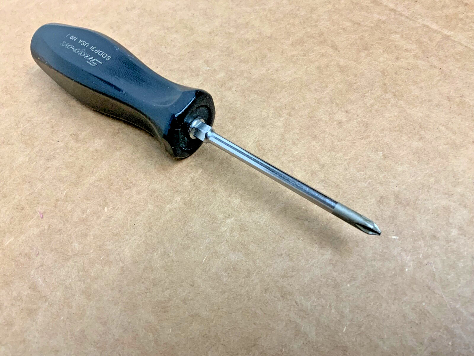SNAP ON SDDP31 BLACK HANDLE #1 PHILLIPS SCREWDRIVER
