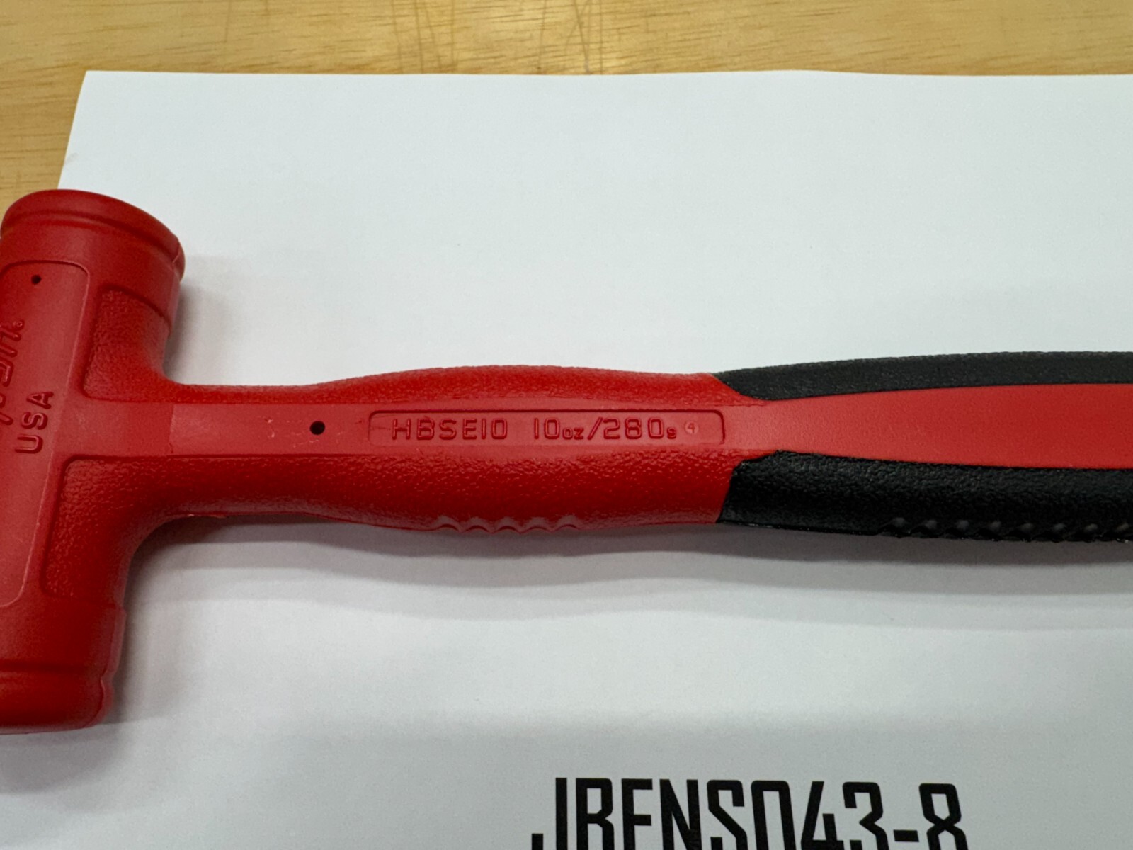 Snap-on Tools USA NEW RED 10oz / 280g Slimline Soft Face Dead Blow Hammer HBSE10