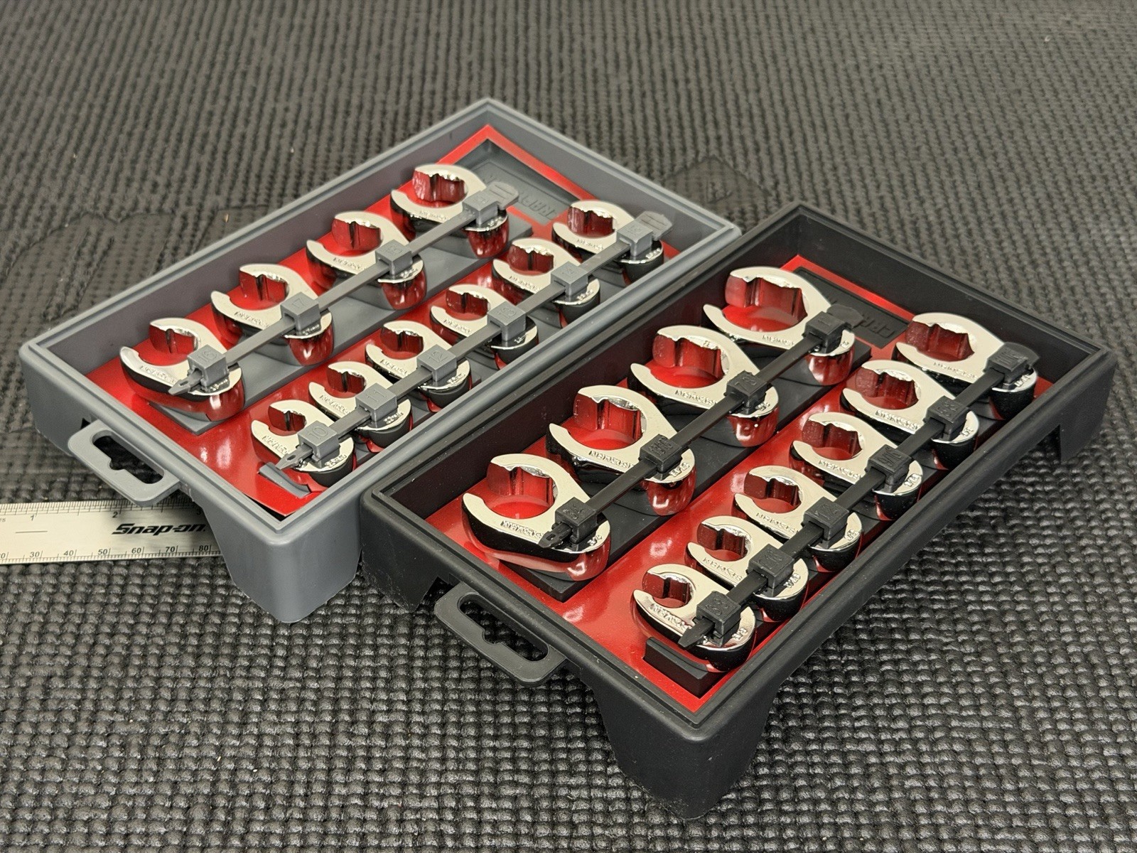 NOS Craftsman 20PC ⅜» Drive Metric/SAE Flare Nut Crowfoot Wrench Set – 42048