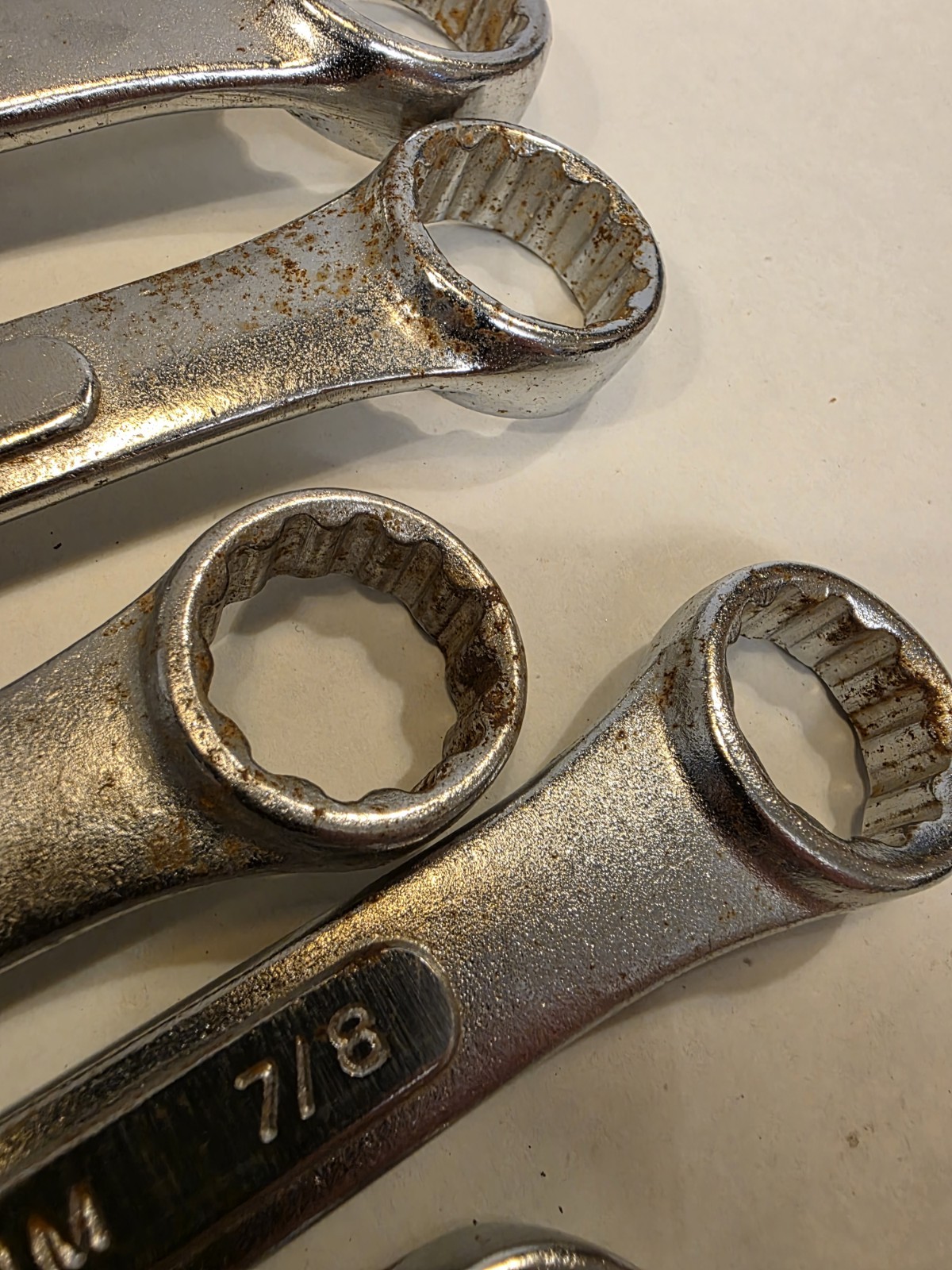 Pittsburgh Combination Wrench Set 14 Peice Raised Panel 12 Point 15 Degree