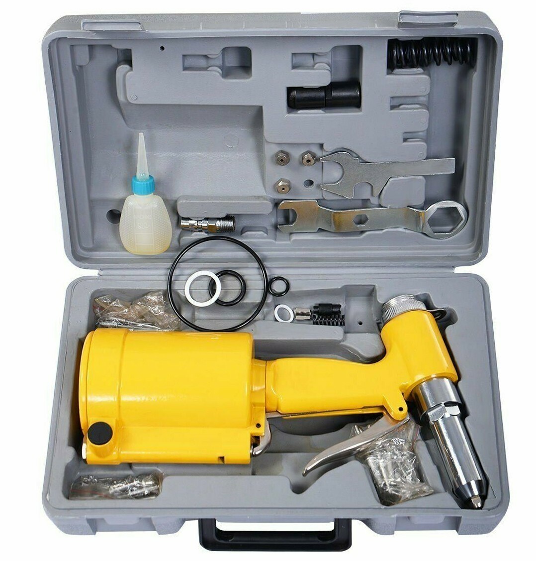 Portable Handheld Air Riveter Pneumatic Rivet Gun Repair Pop Rivet Tool Kit