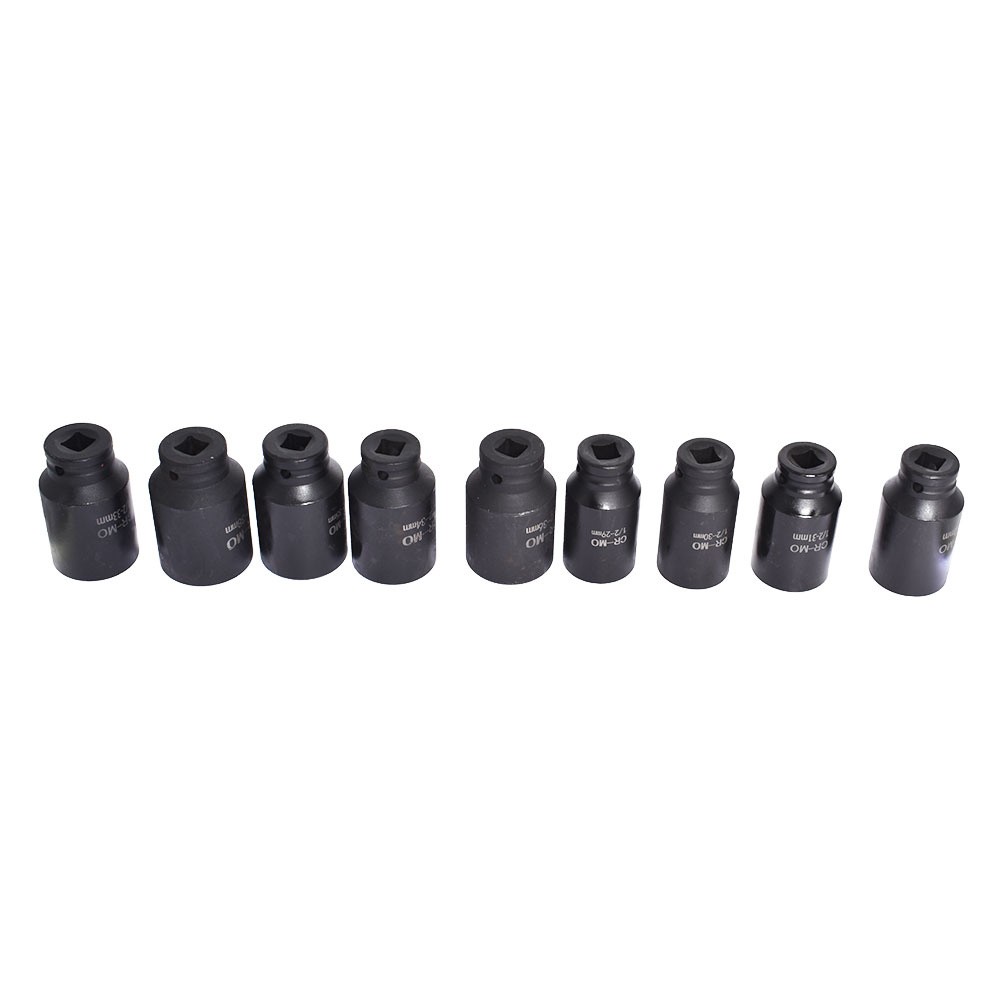 9× 29-38mm Impact Socket Tool Kit 1/2″ Drive Metric Axle Hub Nut Socket