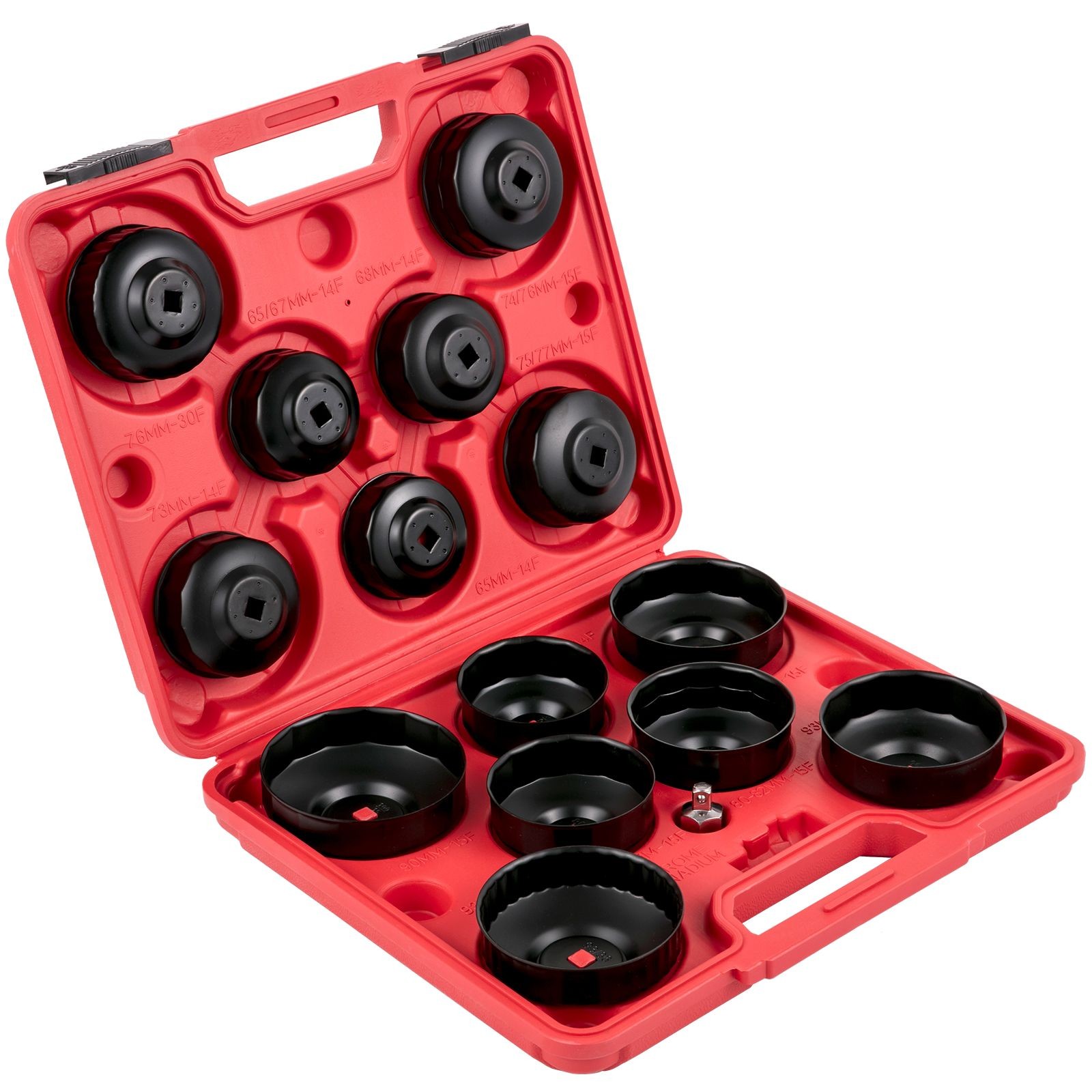 14-Pc Low-Profile Oil Filter Socket Set w/3/8″ Adapter