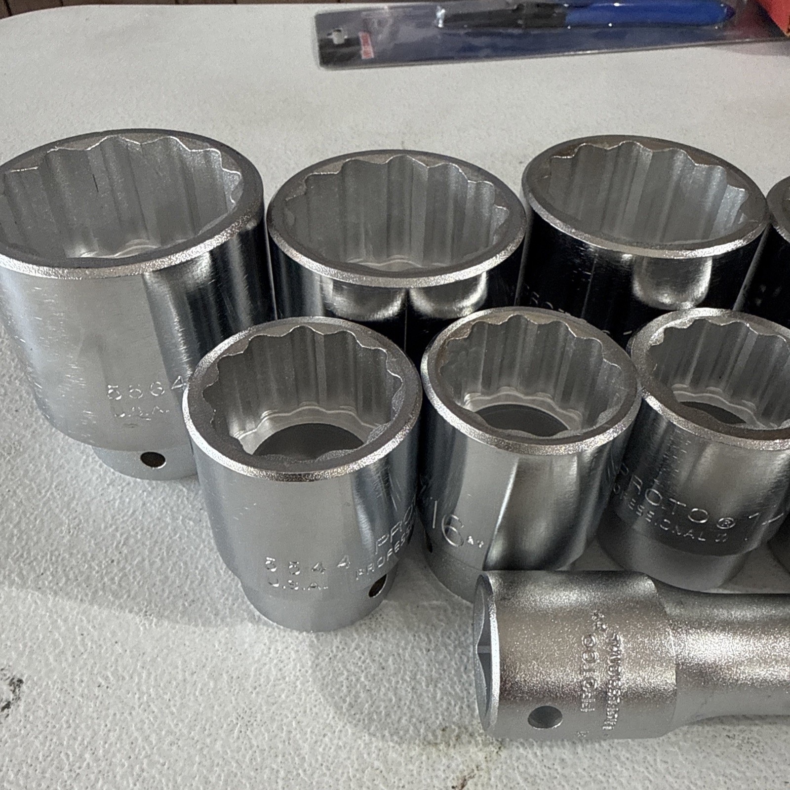 16pc Proto Tools 3/4″ Drive 12 Point Socket Set 7/8”- 2” Brand New