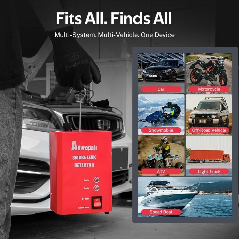 Automotive EVAP Smoke Machine Leak Tester Detector 12V DC Car Diagnostic Tool