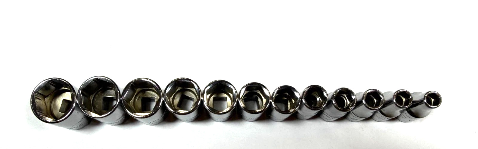 New Snap-on™ 1/4″ drive 5 thru 15 mm 6-point Shallow Socket Set 112TMMY Unused