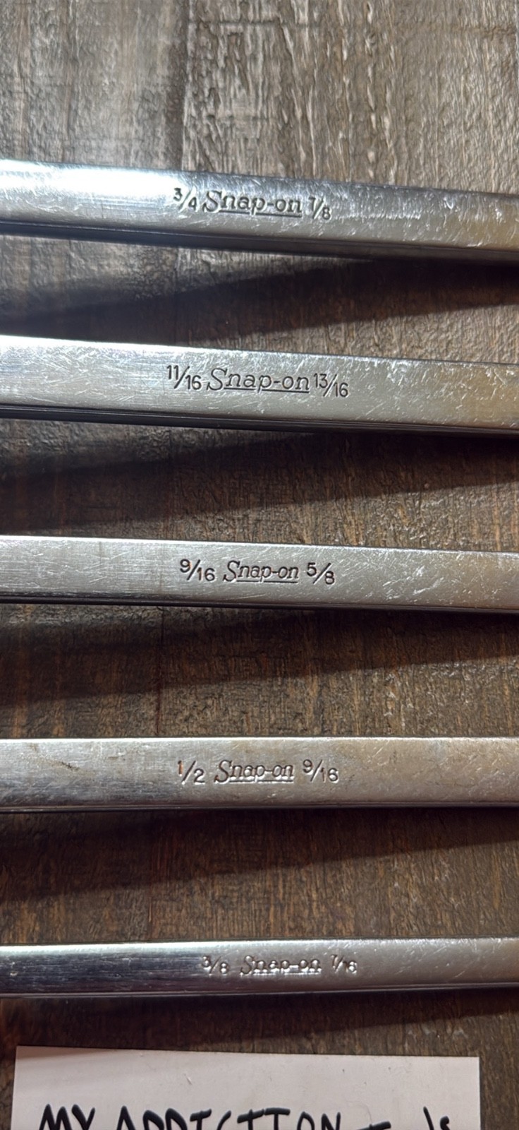 Snap on XO double box off set wrench set no owner markings
