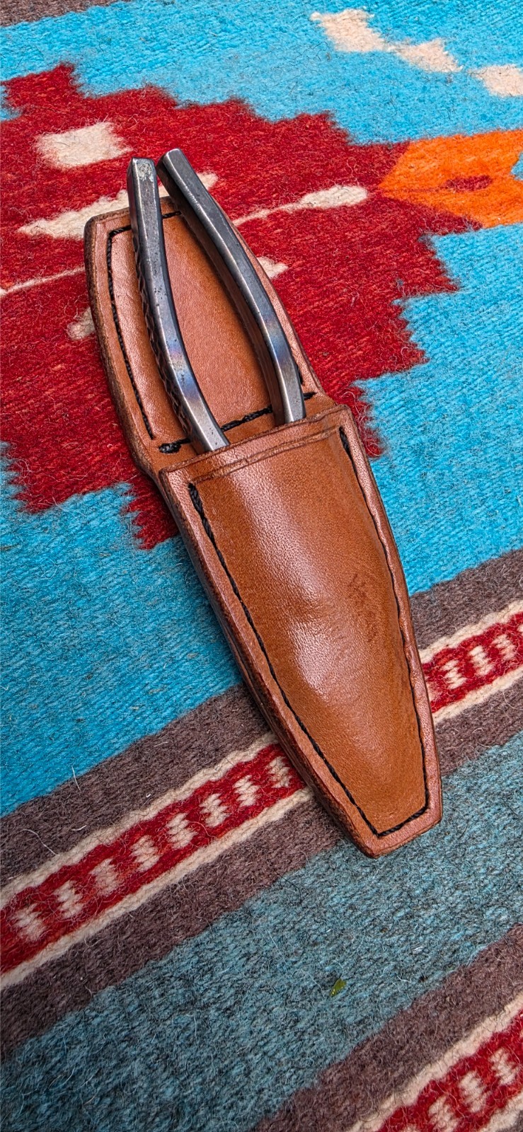 Custom Handmade Leather Snap On Mini Plier Sheath LN44BCFND
