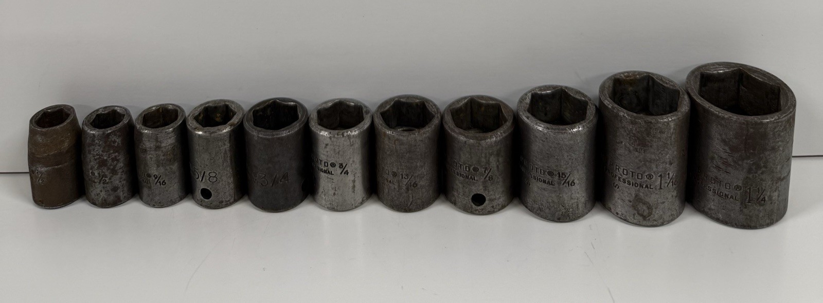 11 Proto Professional Short Impact Socket 1/2 Drive 6 Pt Point 1/2” – 1 1/4” SAE