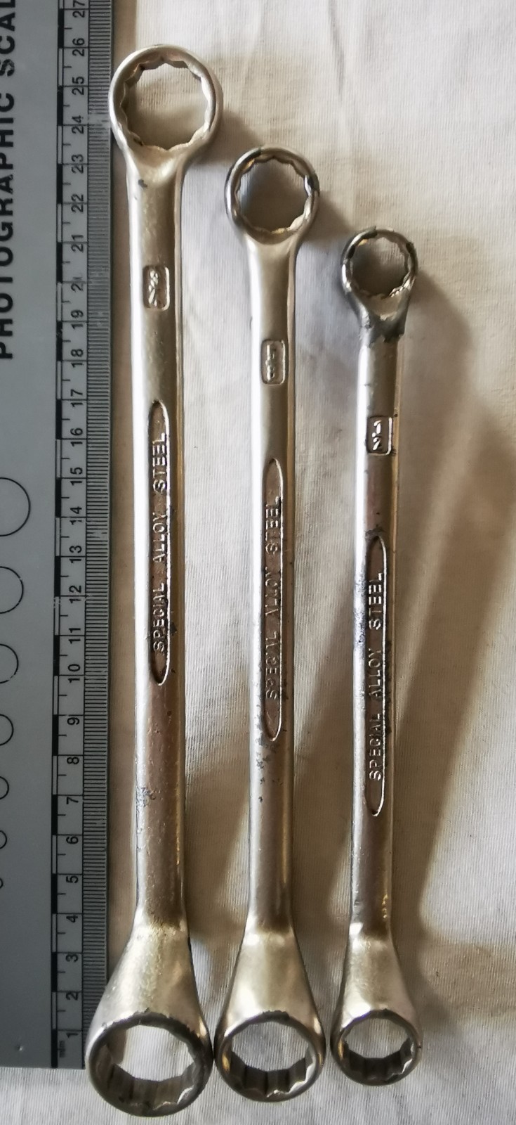 Heyco 3/4AF – 25/32AF , 5/8AF – 11/16AF , 9/16AF – 1/2AF CrVan Ring Spanners.