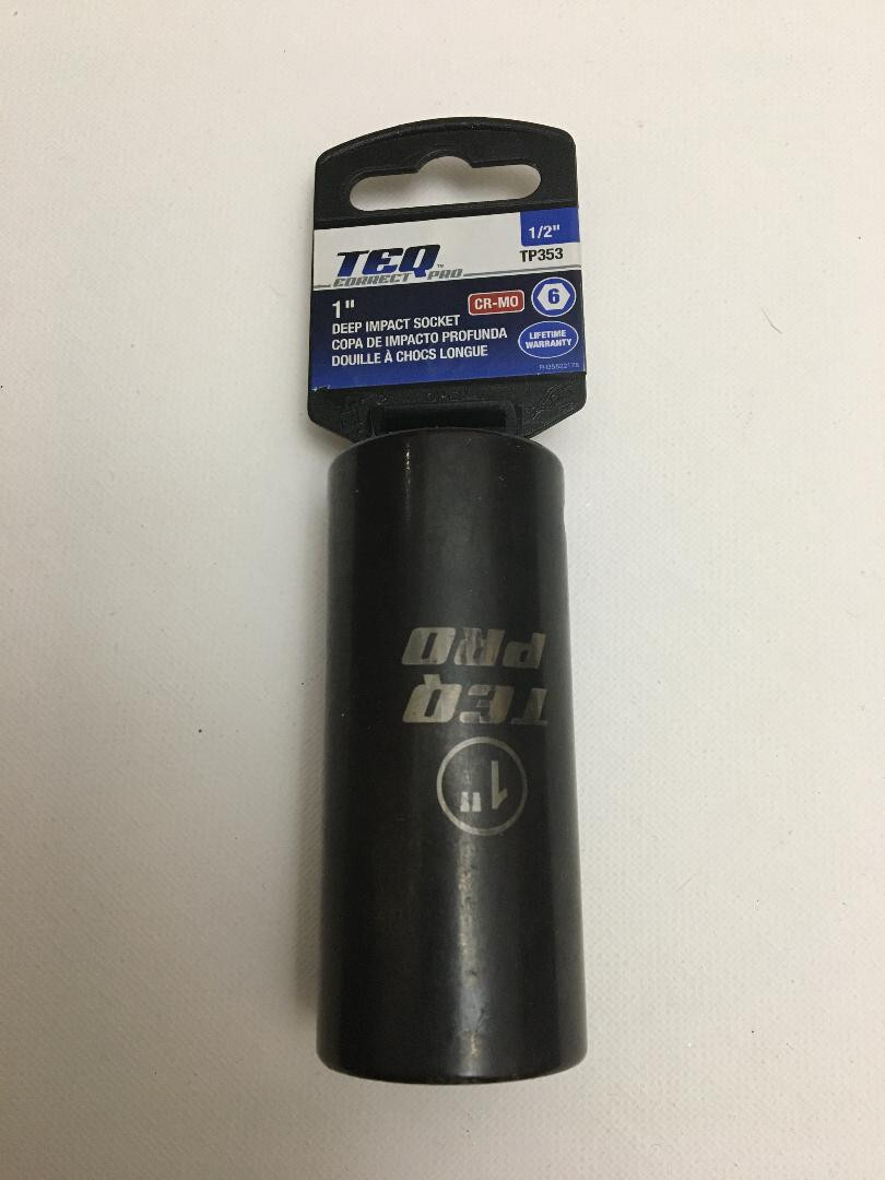 TEQ Correct Professional TP353 – 1″ Impact Socket – Deep – SAE – 1/2″ Drive