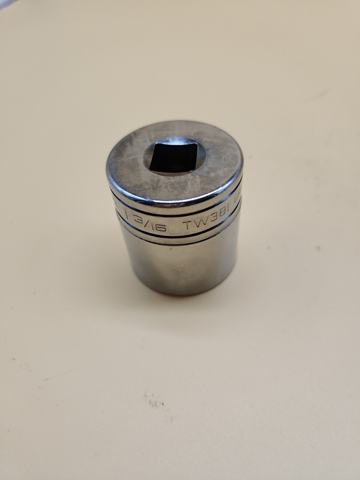 Snap-on Tools 1/2″ Drive 1-3/16″ SAE 6 Point Shallow Chrome Socket TW381