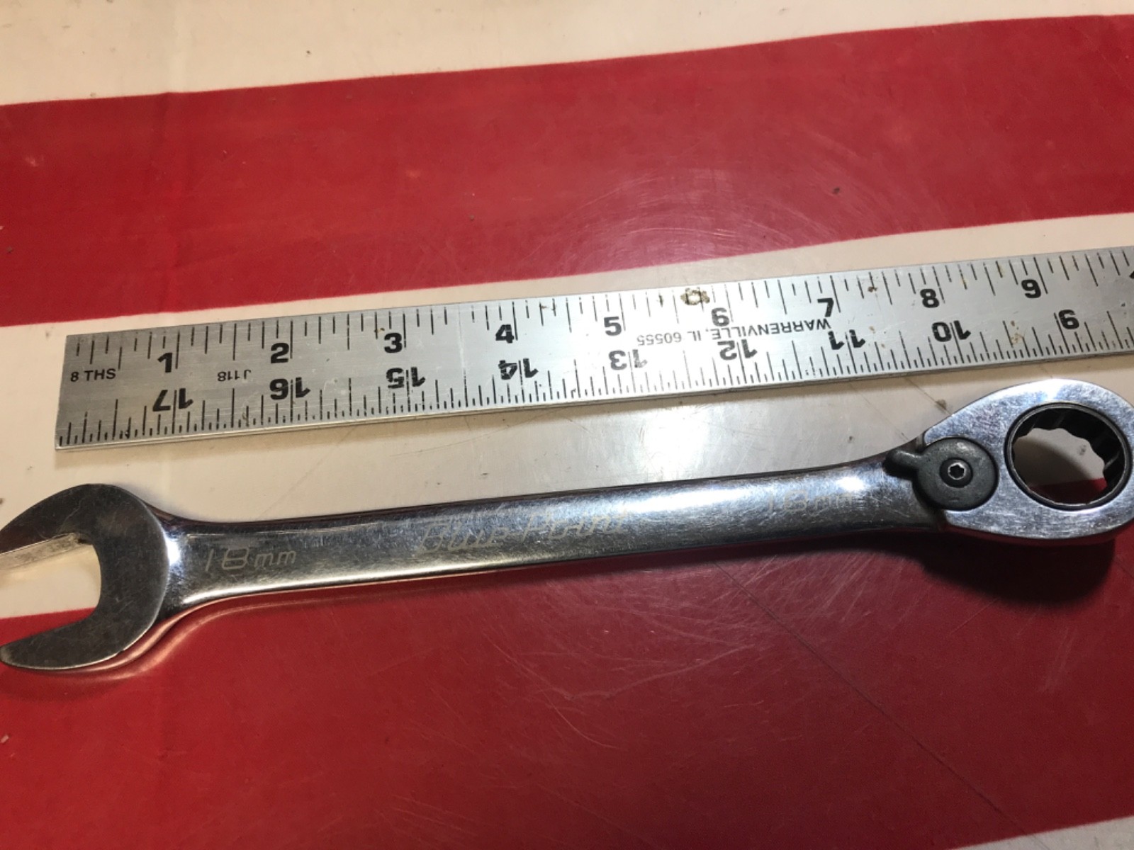 Blue point tools wrench ratcheting 18mm BOERM18 22