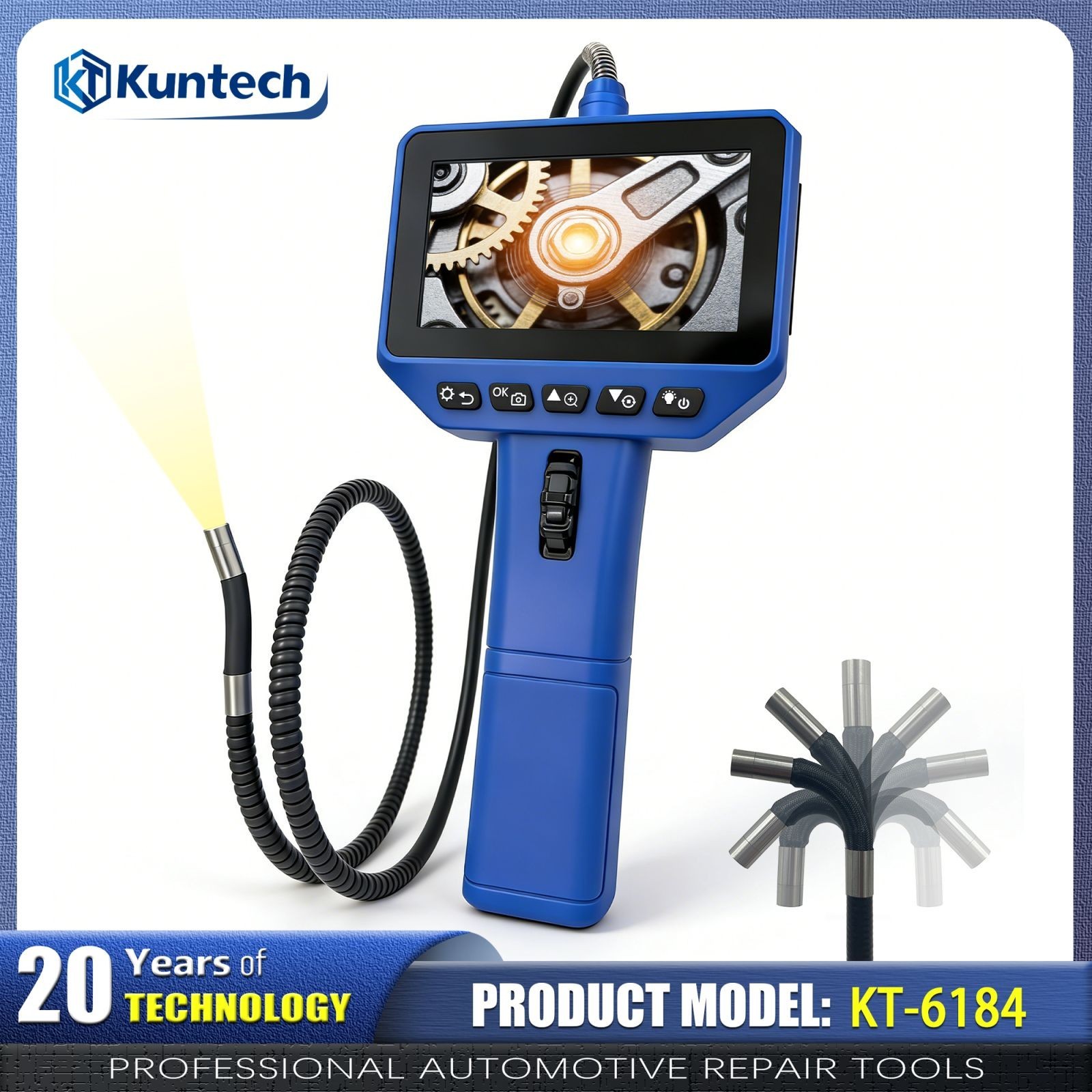 180° 6MM 4.3-inch Screen Bidirectional Endoscope