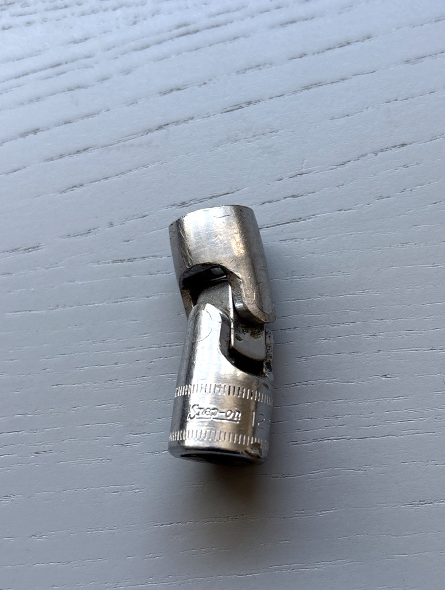 Snap-on # FSUM12 12mm 6pt Flex Swivel Socket 3/8″ Drive USA Fast Shipping