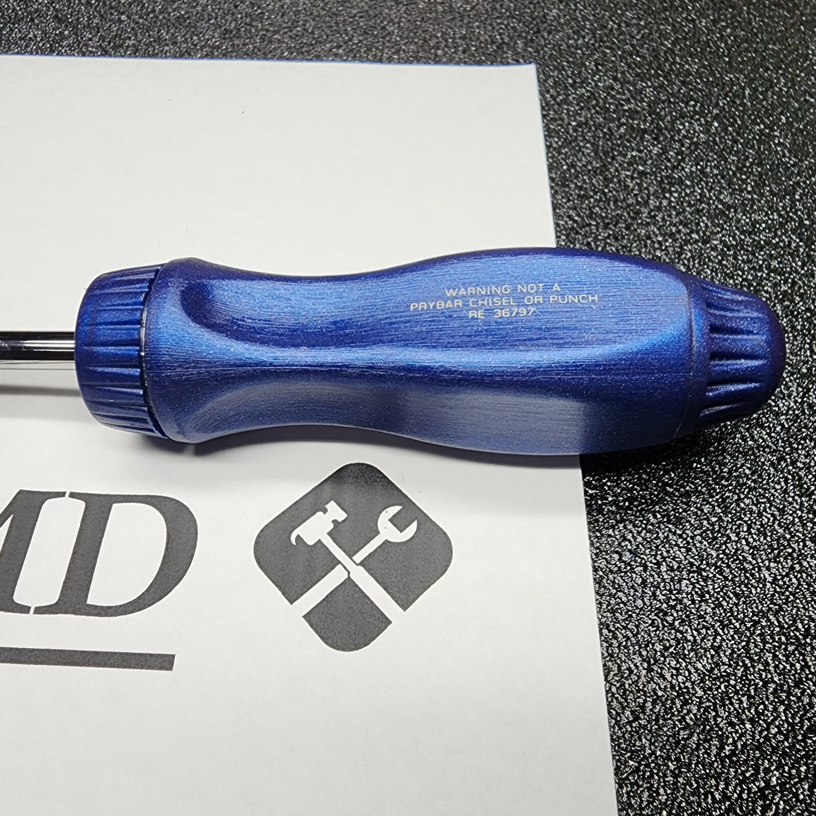 Snap-on Tools USA NEW STYLE 8″ POWER BLUE 1/4″ Drive Ratcheting Driver TMR8MB