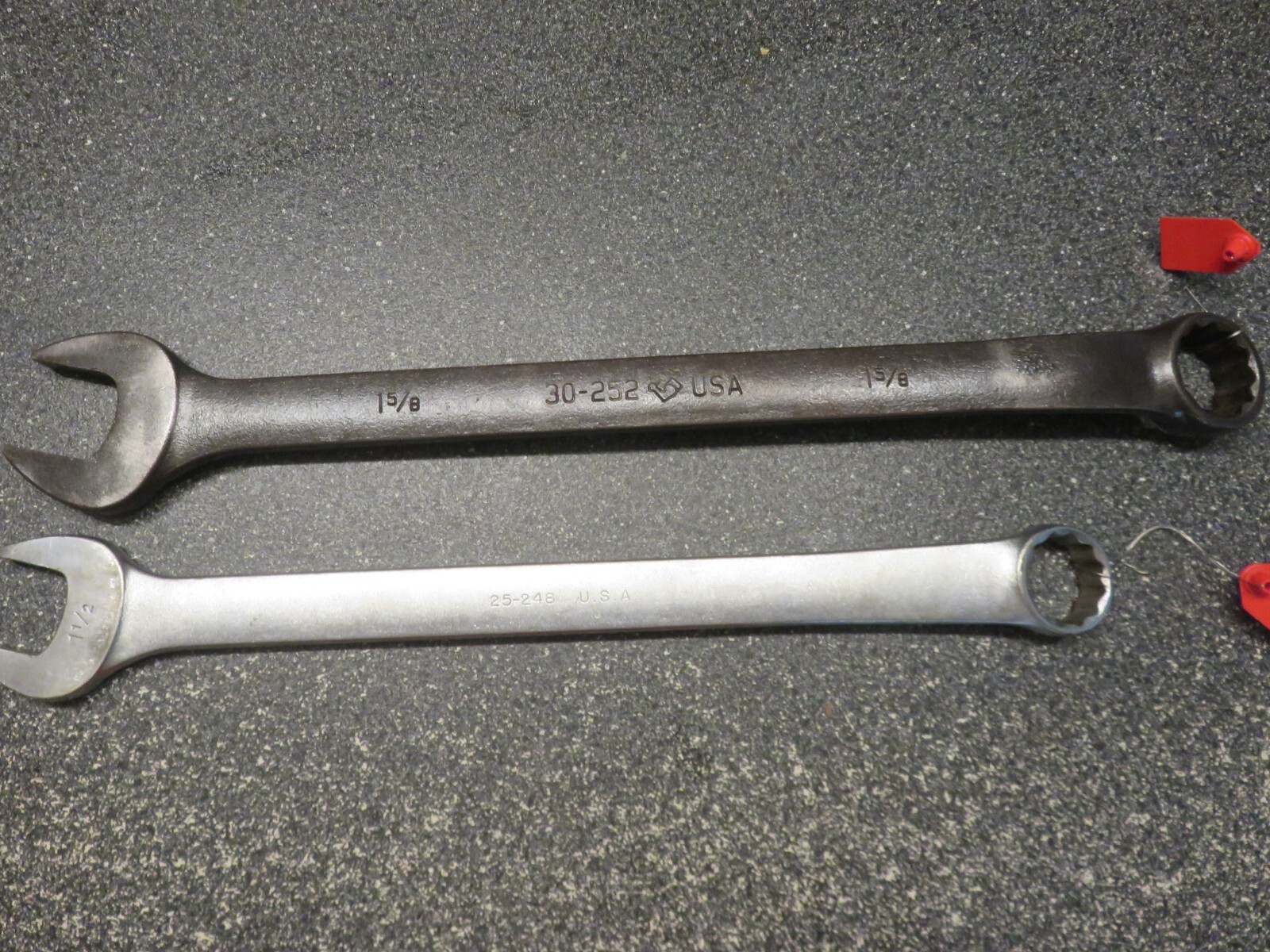 1-5/8» & 1-1/2″ Armstong 12 Point Combination Wrench 30-252 & 25-248 U.S.A.