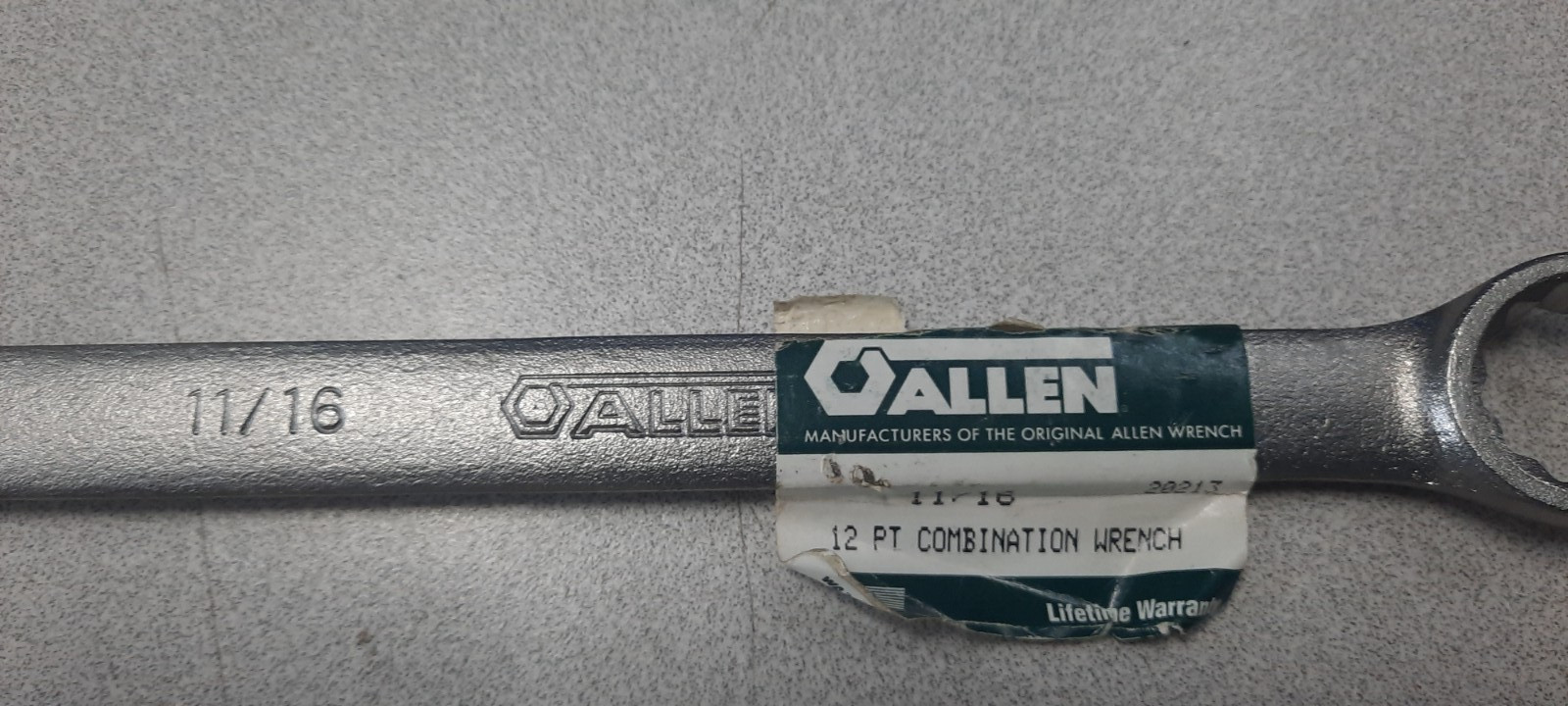 ALLEN 11/16-in Combination Wrench 12-Point 20213 Made in USA NOS