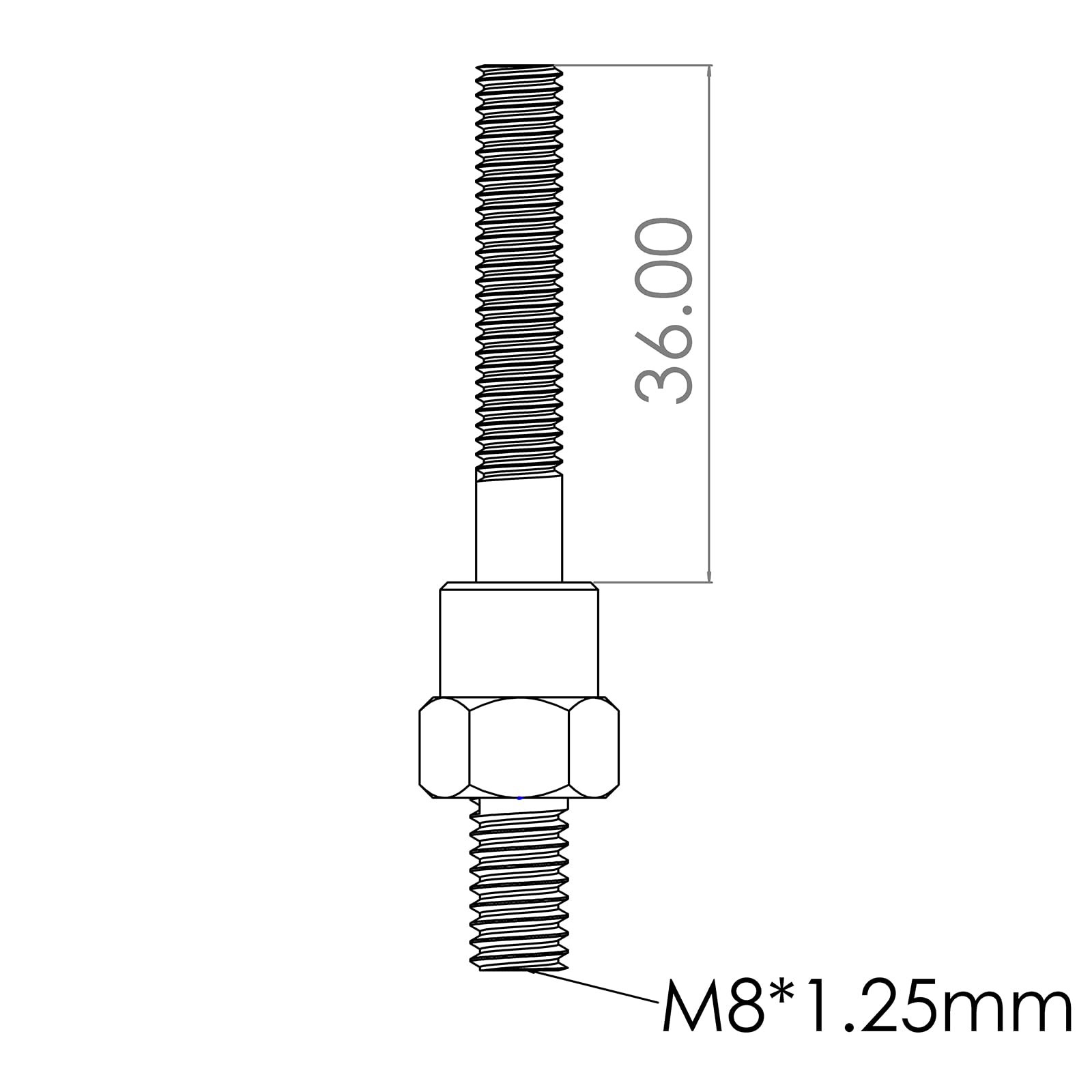 CORWIN M6 Extended Rivet Nut Gun Mandrels and Nosepiece Set, M6, Black