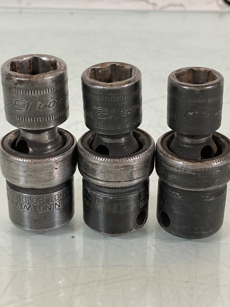 Snap-on 3/8″ 212IPFM Drive 6 Point Metric Swivel Impact Socket Set 11PC 9mm-19mm