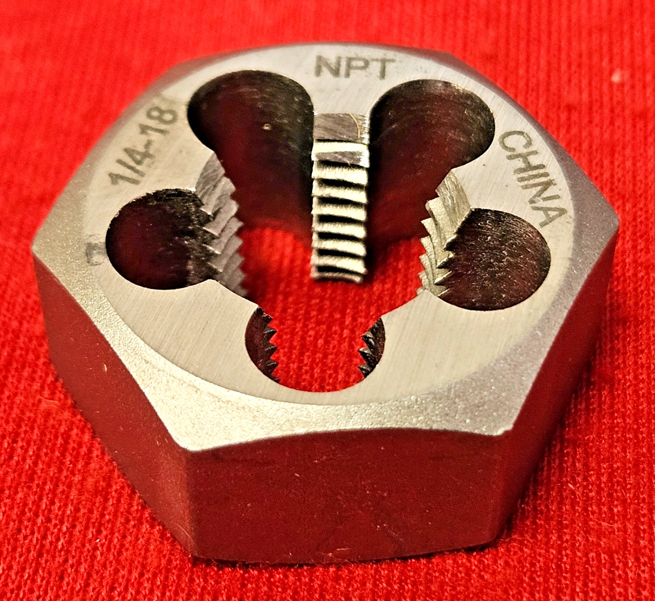 1/4″ -18 NPT X 1.4″ Hex Pipe Die Nut Alfa CSHD70894 CS Rethread
