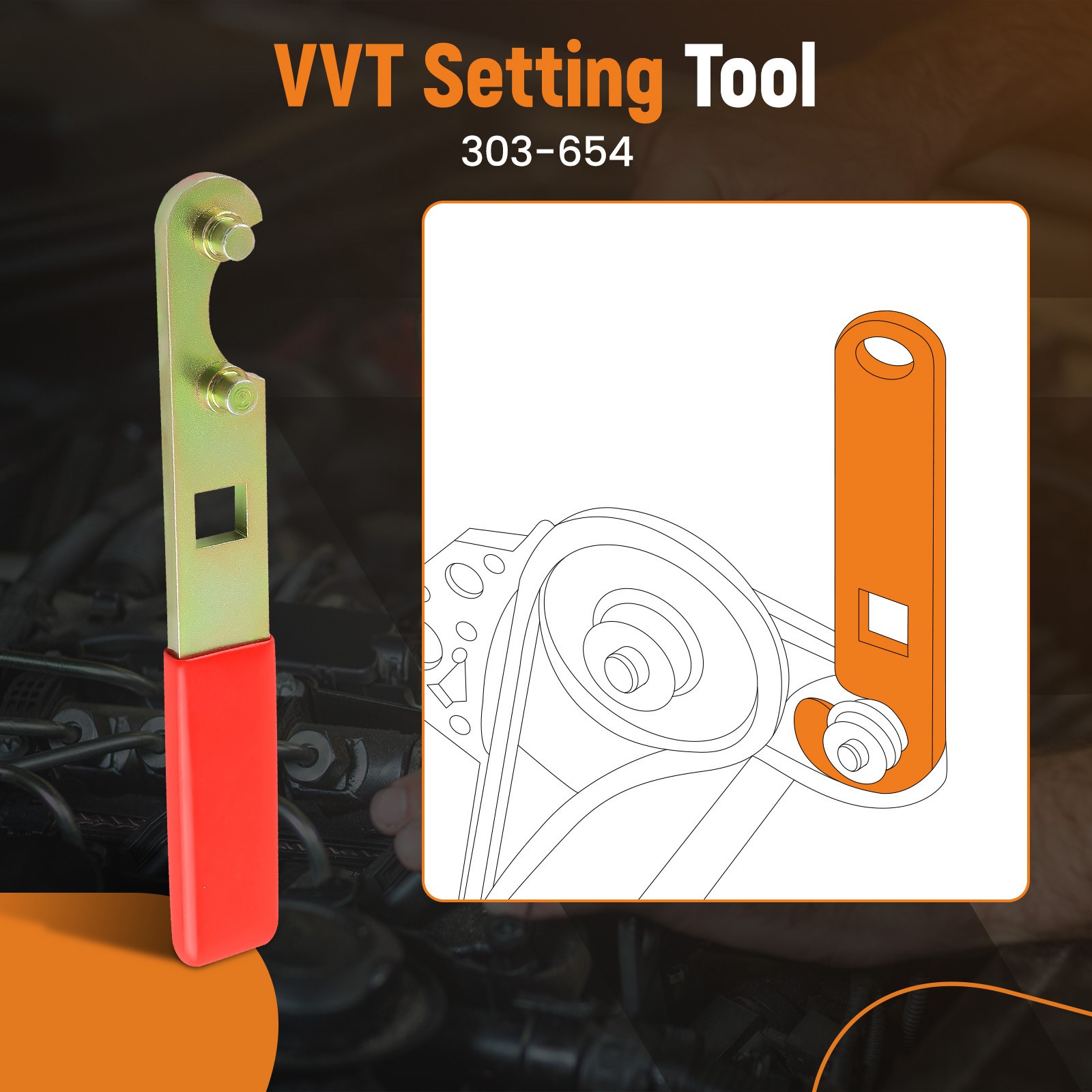 Engine Timing Tool Kit for Jaguar 3.0 3.5 4.0 4.2 & 4.4 V8 303-645 303-530
