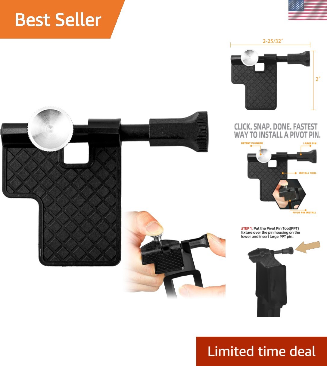 Effortless Pivot Pin Installation Tool – 2-25/32» Metal, Sturdy & Reliable
