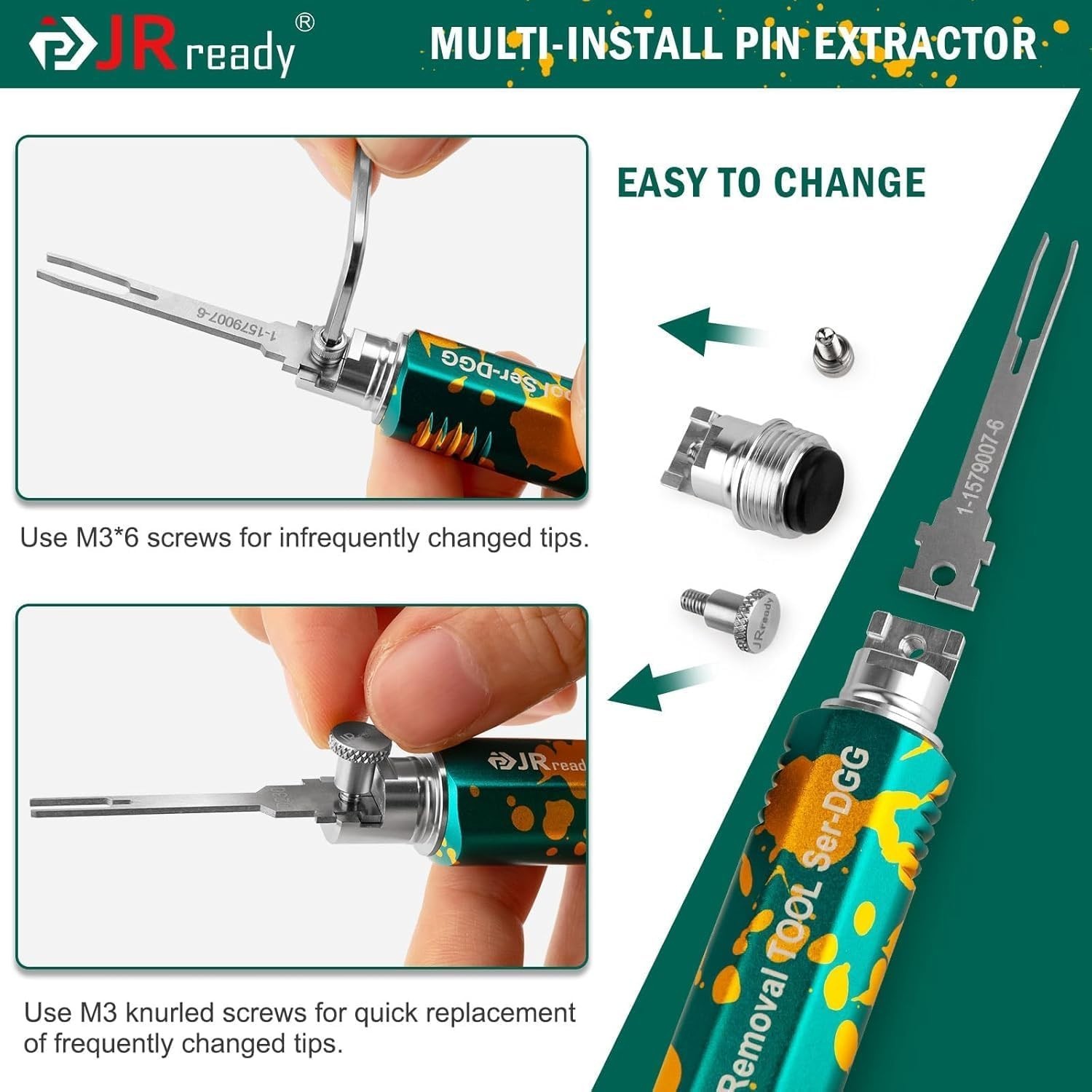 Versatile Dual-Head Terminal Extraction Tool Kit for Deutsch & Molex Connectors