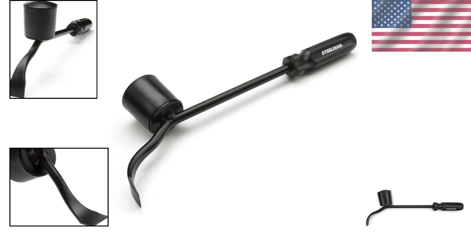 Durable Hubcap Removal Tool for Mechanics – Steel Construction & Rubber Hammer