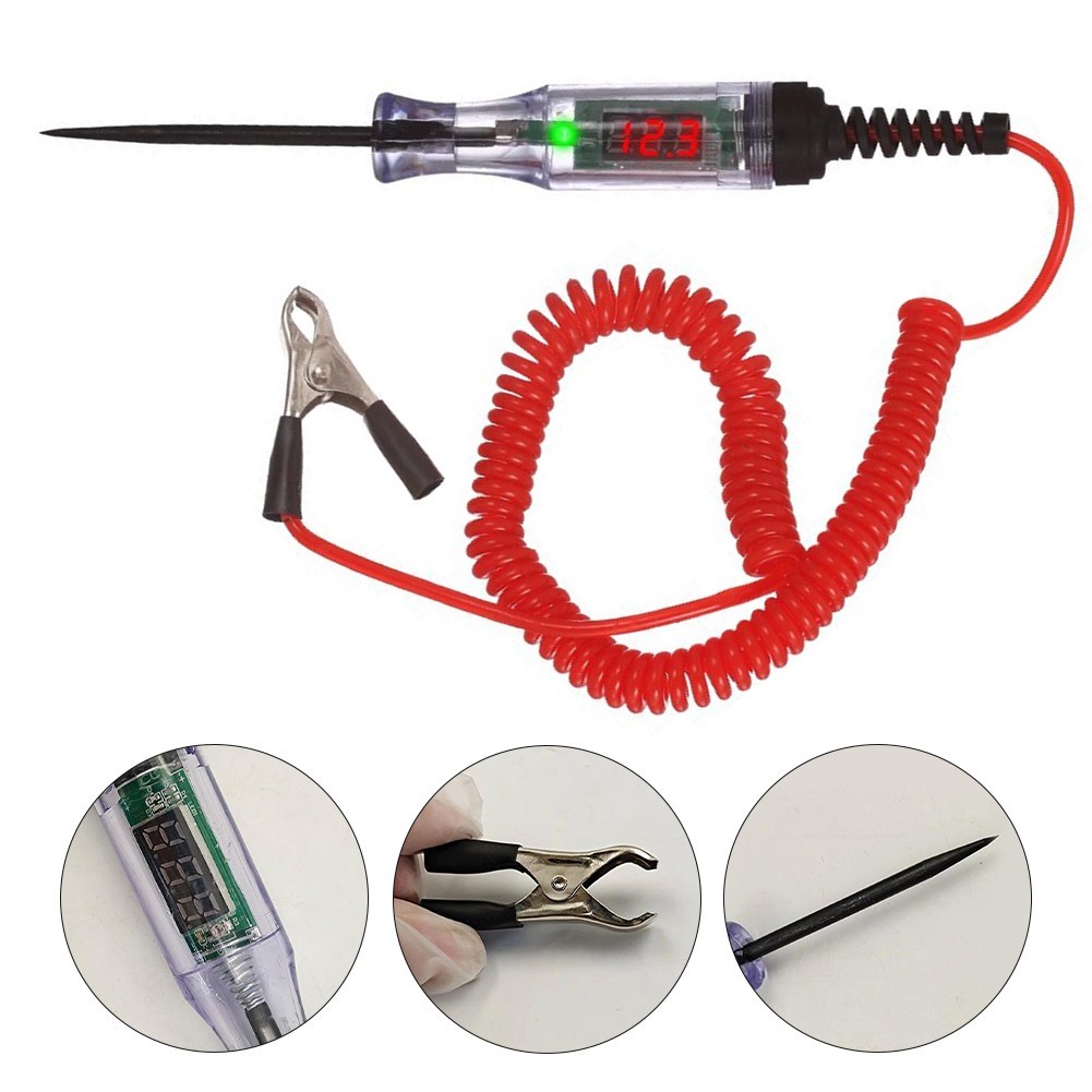 Compact Voltage Tester for Cars User Friendly Tool for Electrical Inspections