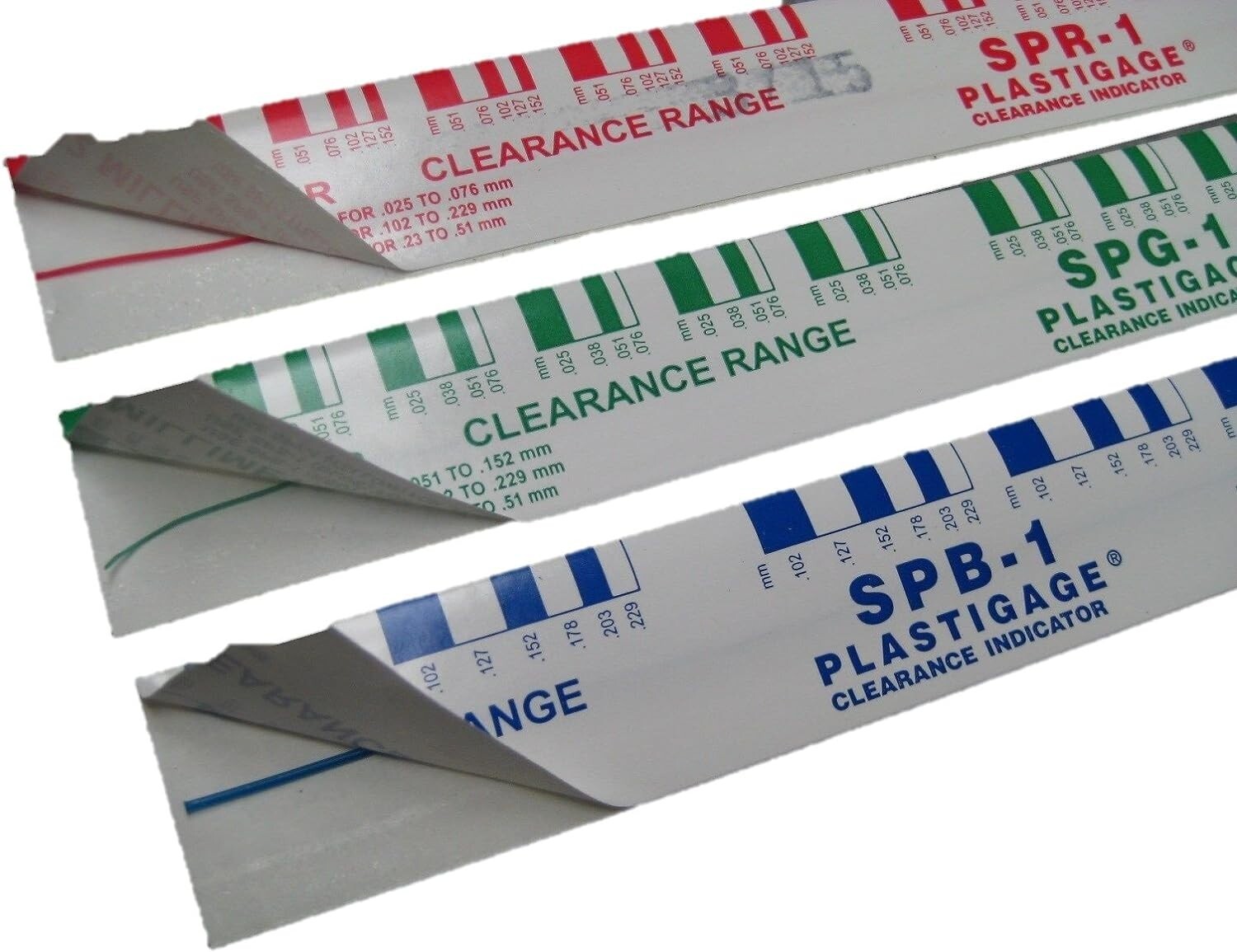 3 Boxes of (12) each Green, Red & Blue .001″-.009″ Rod & Main Bearing Clearance.