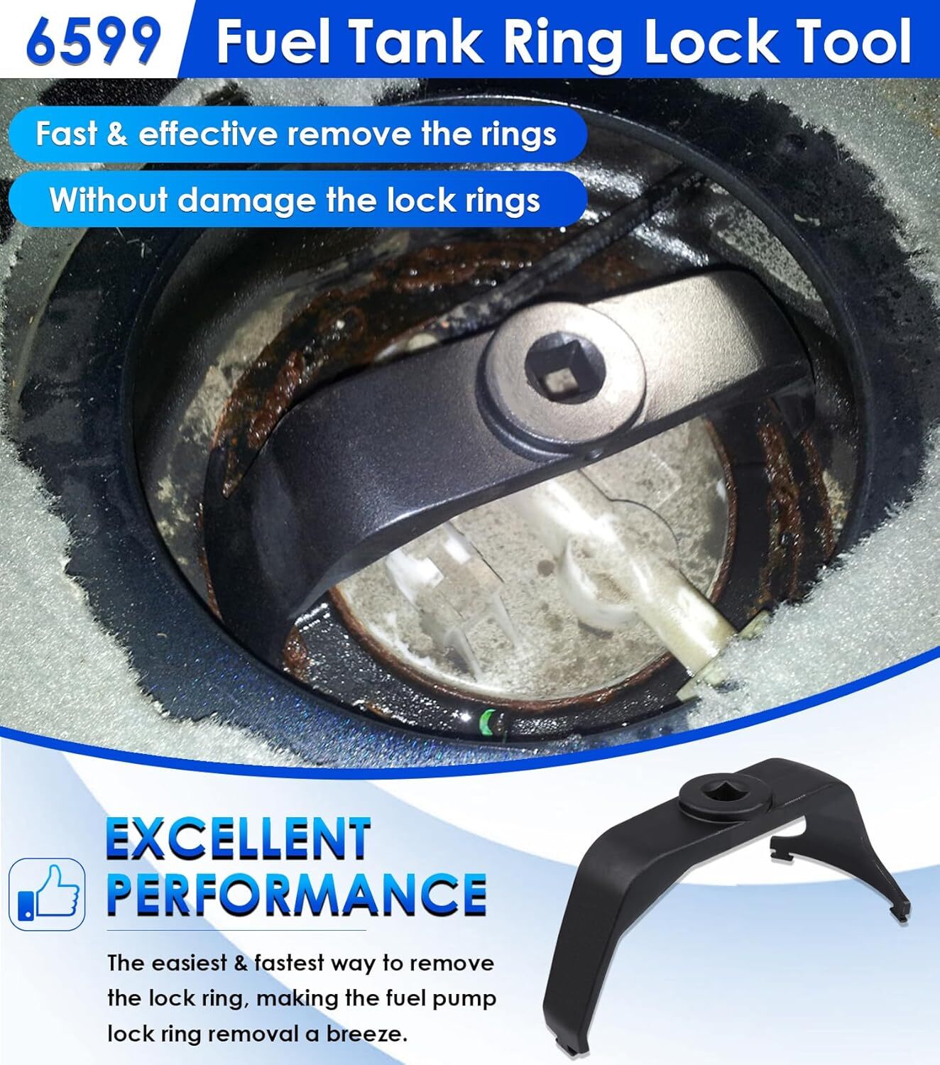 6599 Fuel Tank Lock Ring Wrench Tool Pump Removal Installer for Dodge Ram Nissan