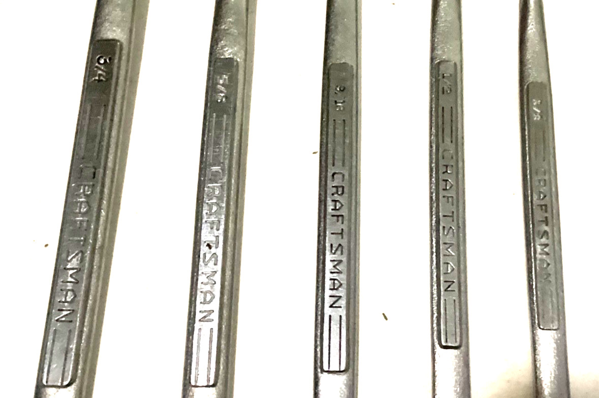 VTG Craftsman Flex Socket Combination Wrench 5pc Saltus 3/8 1/2 9/16 5/8 3/4″ V