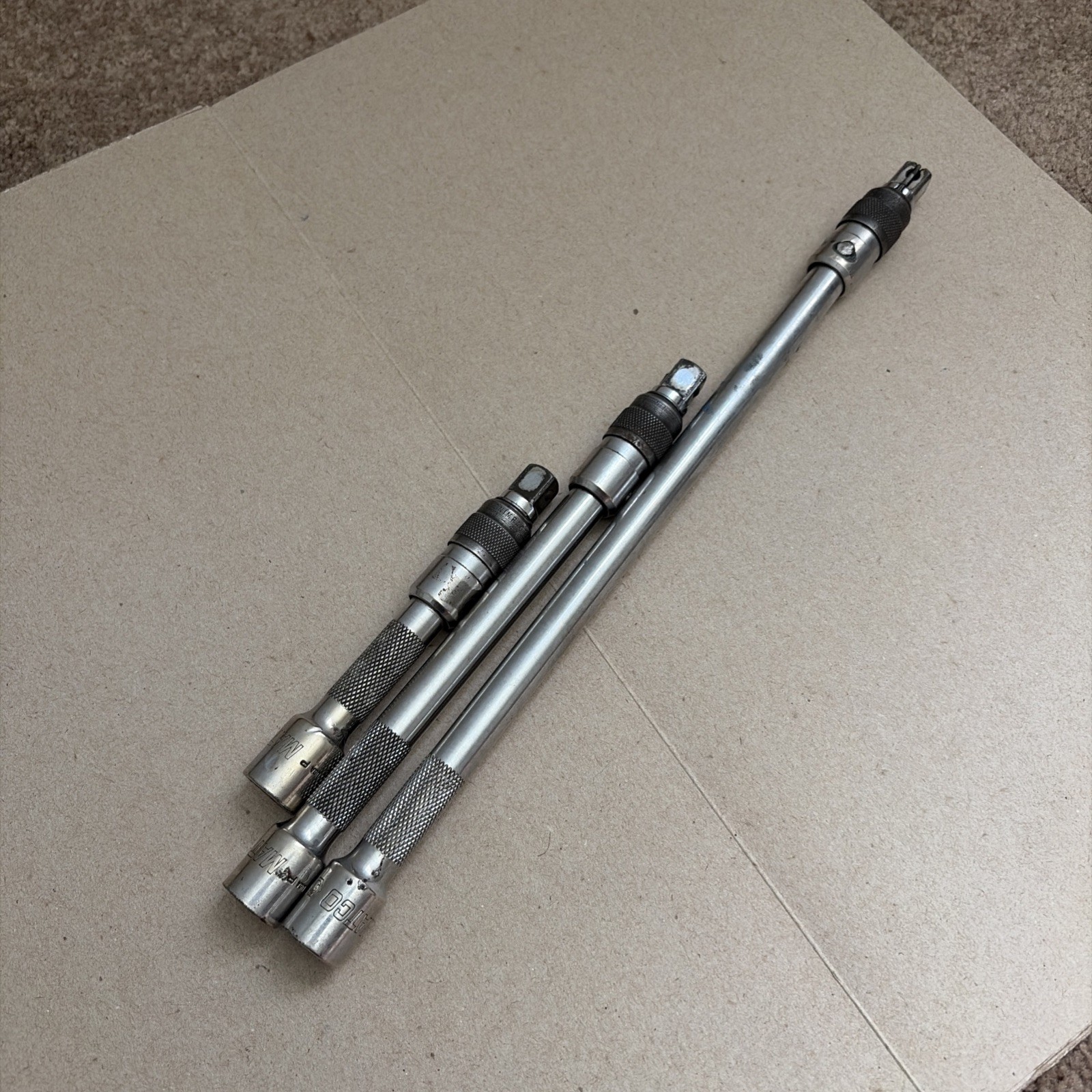 Matco Tools USA 3pc 3/8″ Drive Locking Chrome Extension Set – 5”, 8” 12”