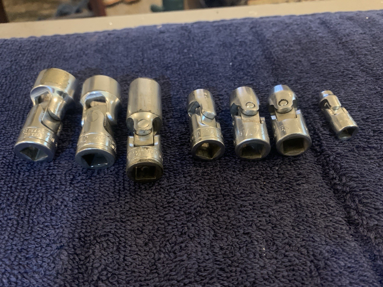 Mixed Snap-on 3/8”& 1/4” drive swivel socket set-see Desc For Sizes/details