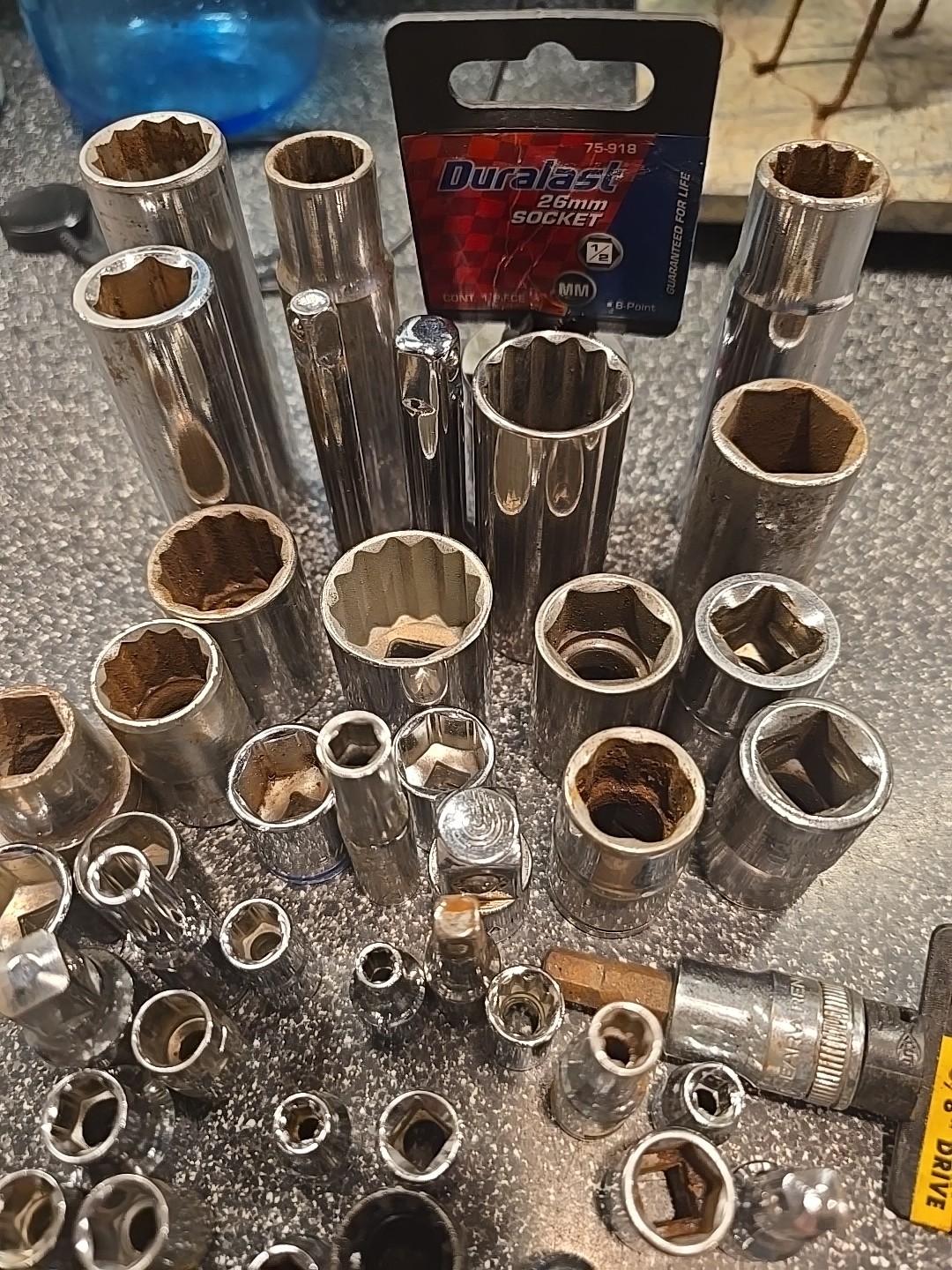 Socket Lot Various Brands And Sizes 49 Total More Than Half NEW!!