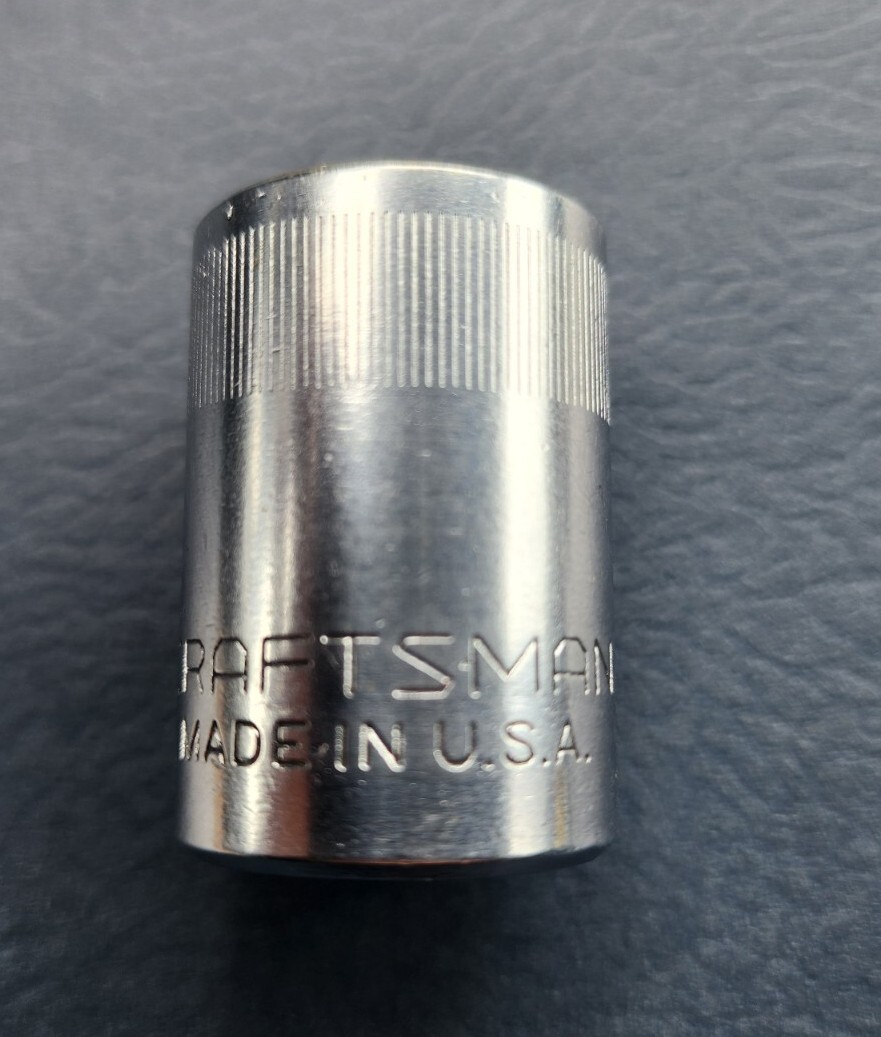Craftsman USA 19mm Socket 12 Point 1/2″ Drive VV 44238 (Top Knurl mm)