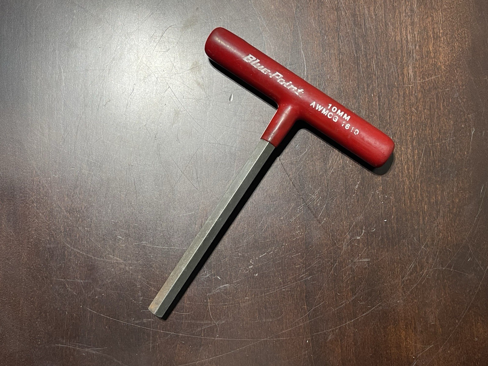 Blue-Point AWCG1610 10mm 6 Point Hex Allen Key T Handle Red Rubber Handle