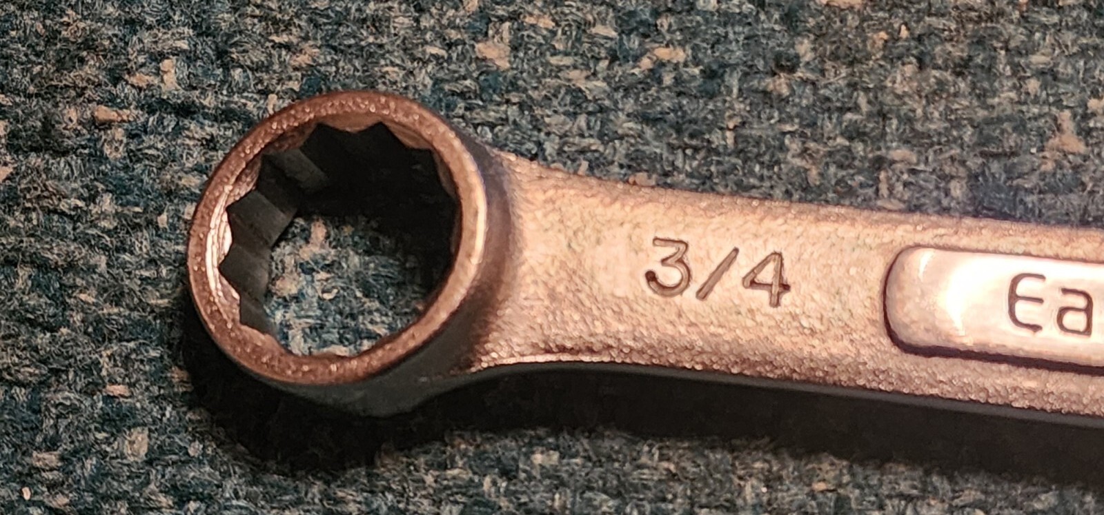VINTAGE EASCO 3/4″ x 5/8″ 62 124 DOUBLE BOX END WRENCH SAE FORGED! Made In USA!