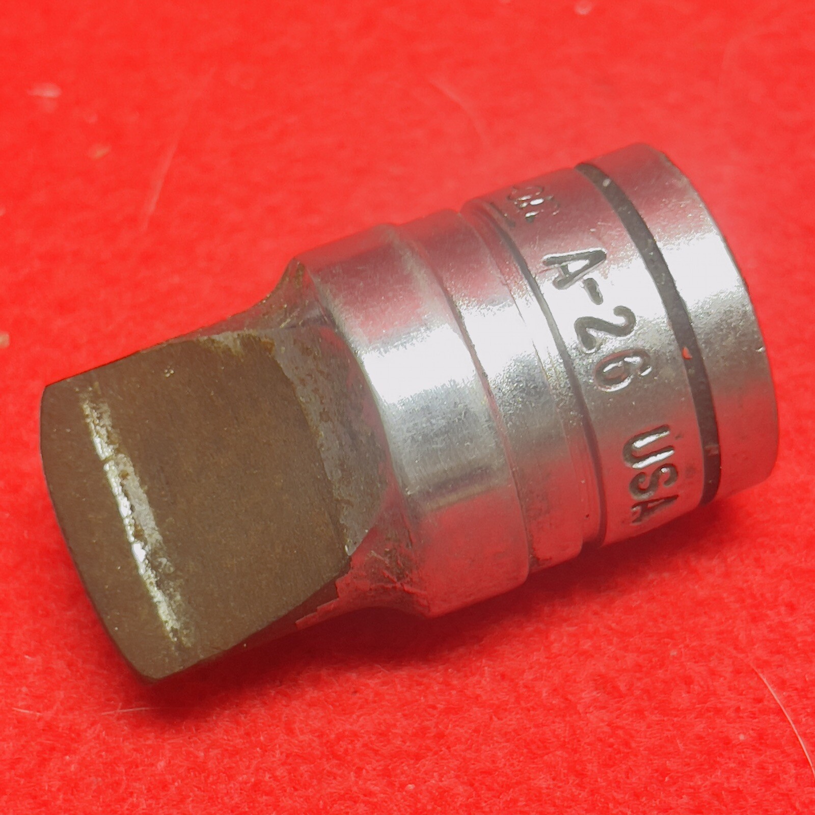 Vintage Snap On Tools 1/2” Drive 3/4″ Flat Tip Drag Link Driver Socket A26 1939