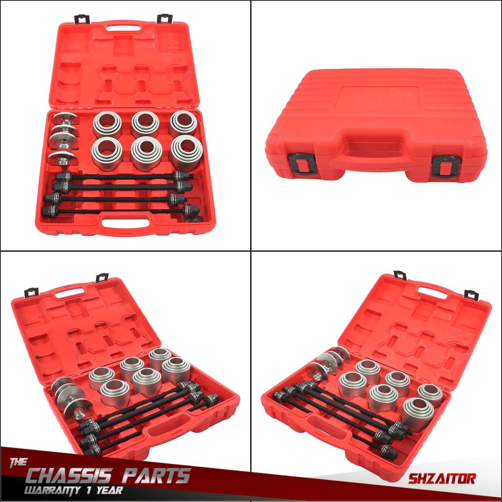 28Pcs Universal Press Pull Sleeve Kit Bearing Bushing Removal Installation Tool