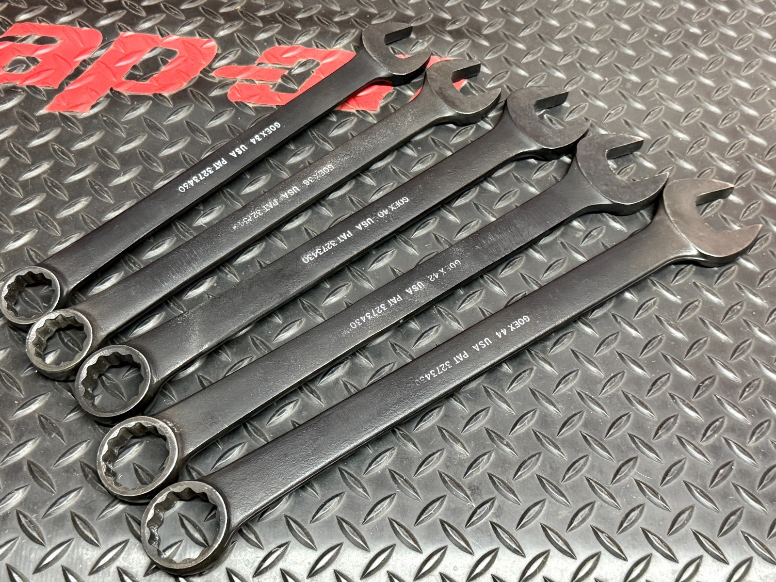 Snap on 1-1/8″ 1-1/16″ 1-1/4″ 1-5/16″ 1-3/8″ GOEX Industrial Service Wrench Set