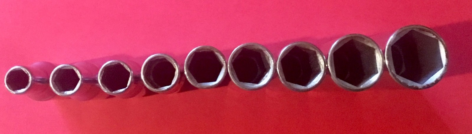 Craftsman -V- Series 1/4” Drive 6 Point SAE Deep Socket Set 9 Pieces USA