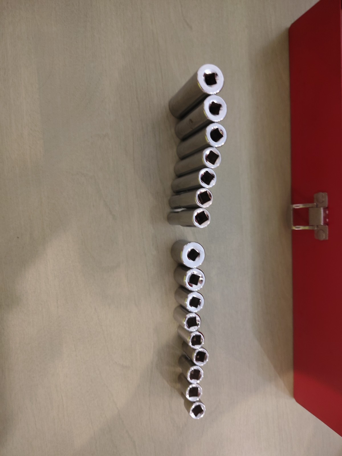 CHALLENGER PROTO 1/4″ In. Drive SAE 21pc Socket Set In Red Metal Case USA Read