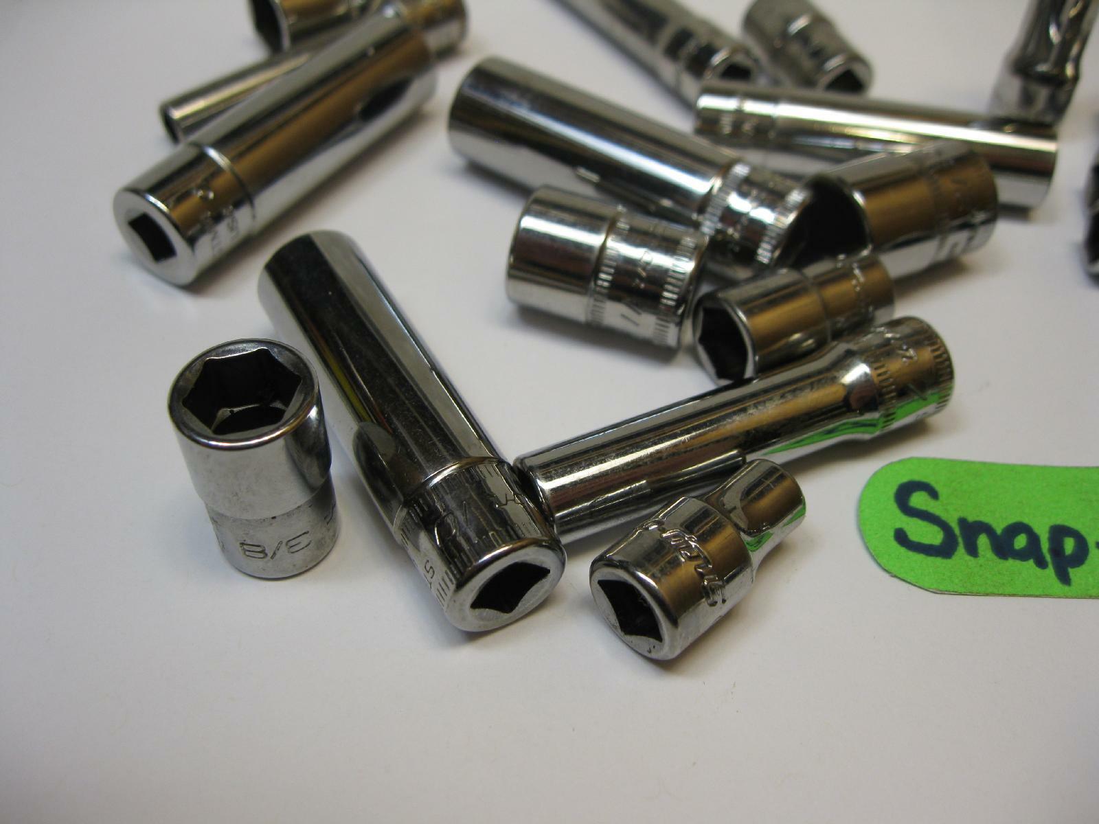 Snap-on tools 1/4″ drive Metric & SAE 6 point Sockets sold each. Mint!