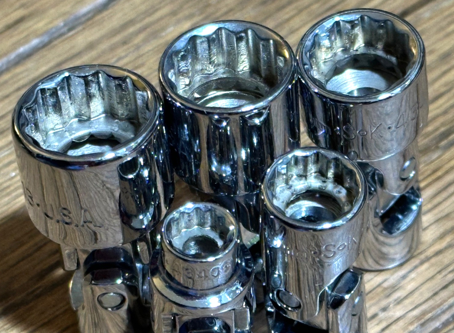 🇺🇸 SK Tools 1/4″ DR Metric Swivel Universal Socket Set Shallow Flex Wobble Lot