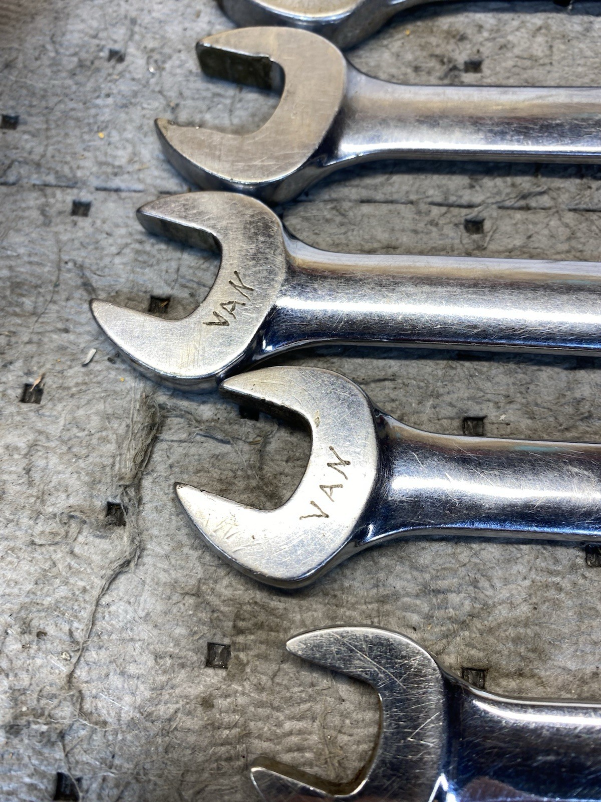 Snap On Wrench Set Lot Of 7. 7/8- 13/16-3/4-11/16-5/8-9/16-1/2