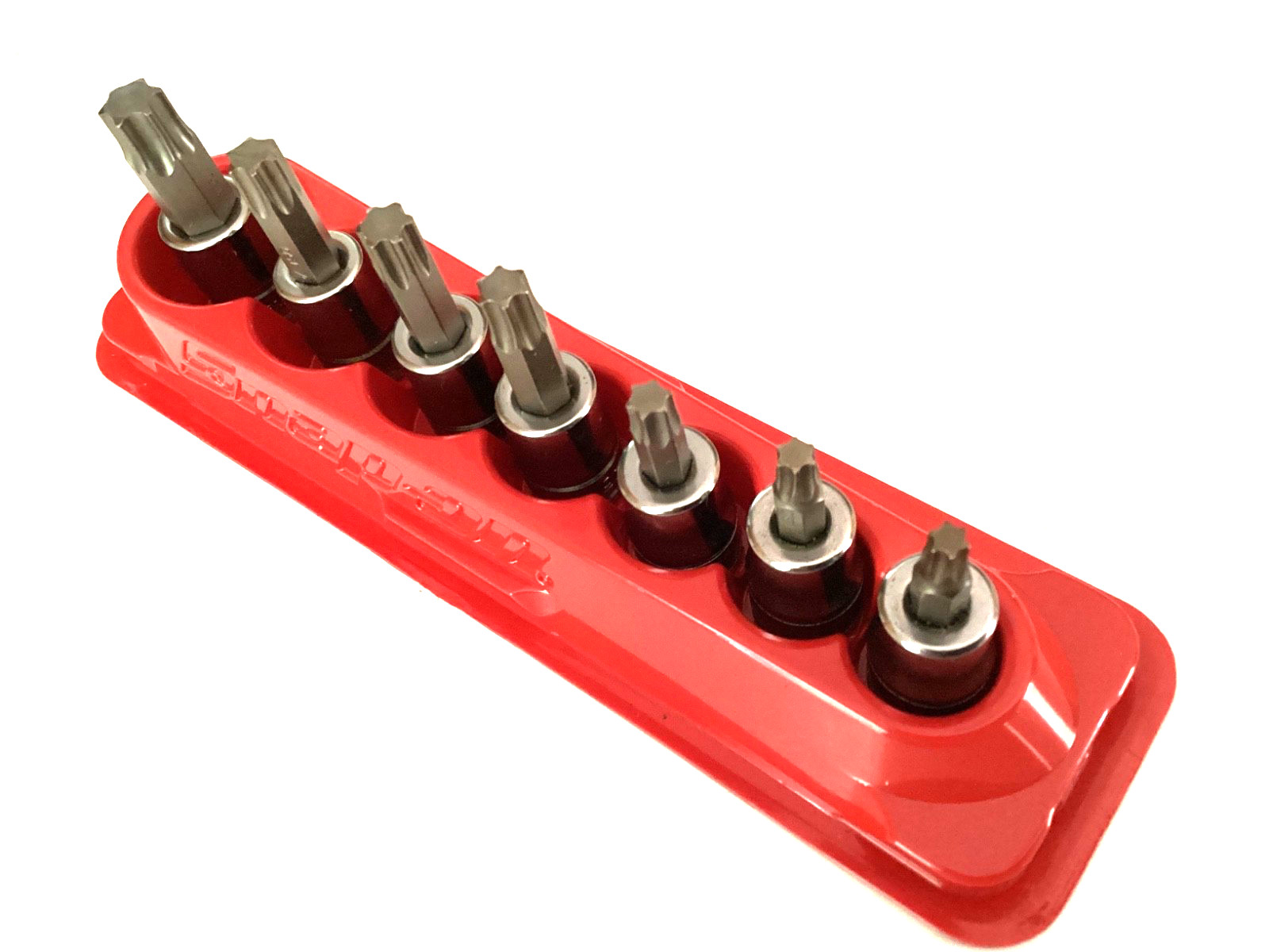 Snap On NEW 7 Piece 3/8” Drive Torx Bit Socket Set With Magnetic Tray 207EFTXY