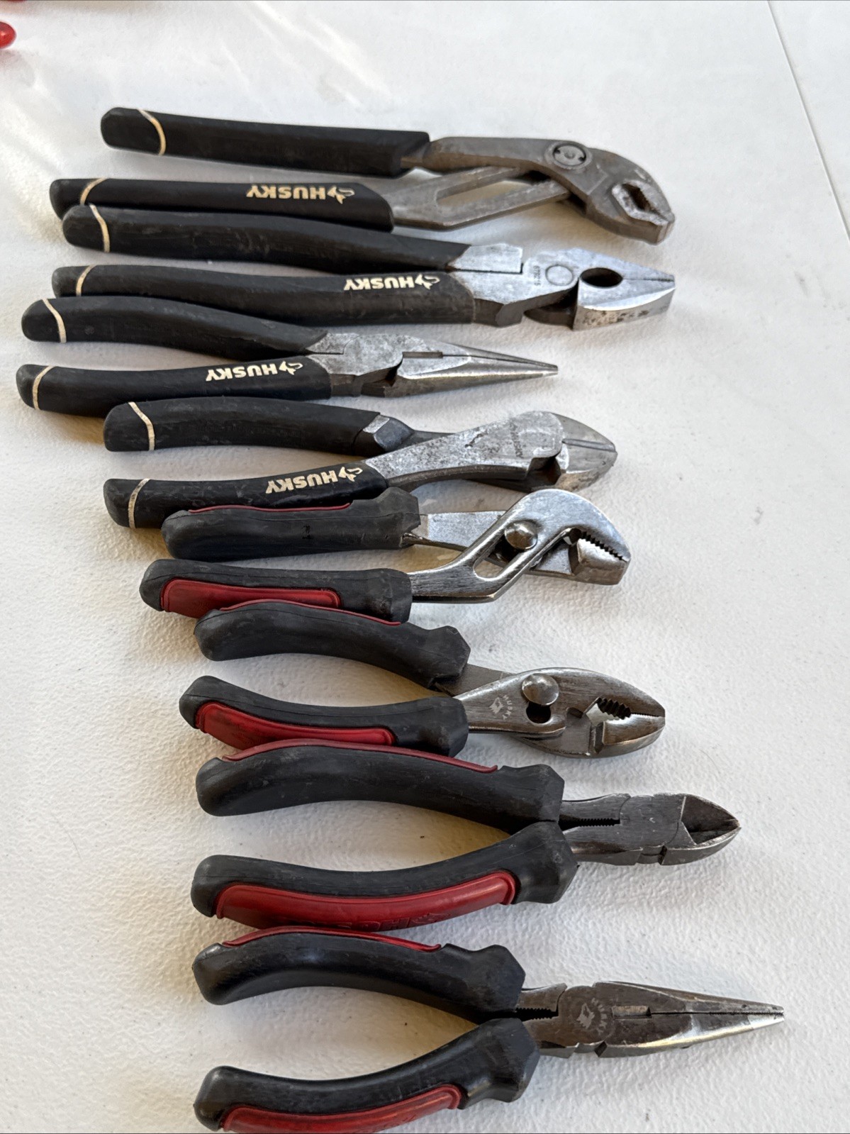 Husky Tools8pc Pliers,Needle Nose And Side Cutter Lot