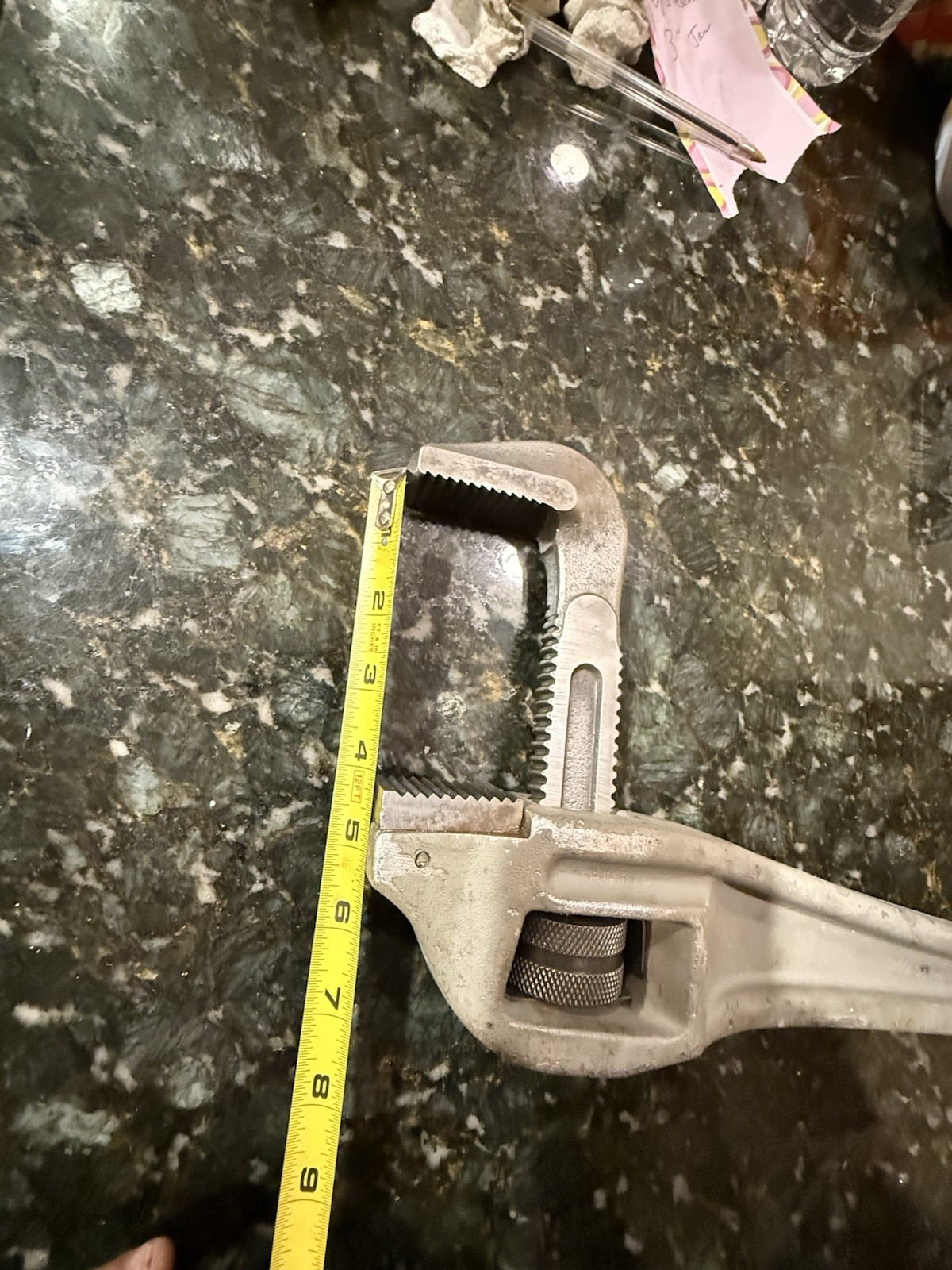 WESTWARD 1XJZ9 24” Aluminum Heavy Duty Pipe Wrench I Beam 3” Serrated Jaw Offset